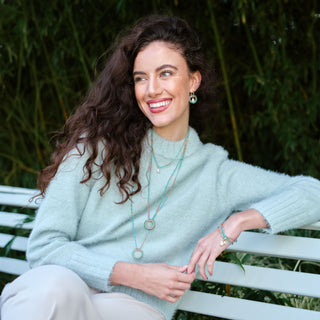 GOLD SUMMER GREEN HAYLEY NECKLACE
