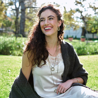 GOLD WINTER GREEN HAYLEY NECKLACE