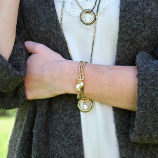GOLD WINTER GREEN HAYLEY BRACELET