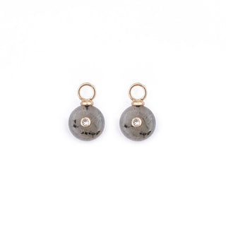 MINI GOLD LABRADORITE STONE CHARM - HUGGIES