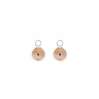 MINI SILVER SUNSTONE STONE CHARM - HUGGIE