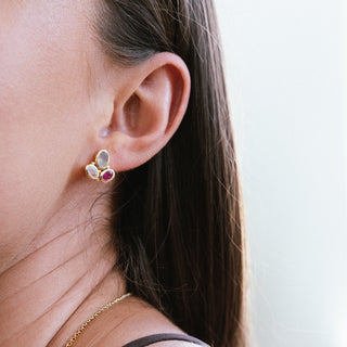 THREE GEMSTONE STUDS