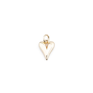 GOLD SKINNY HEART SHORT CHARM
