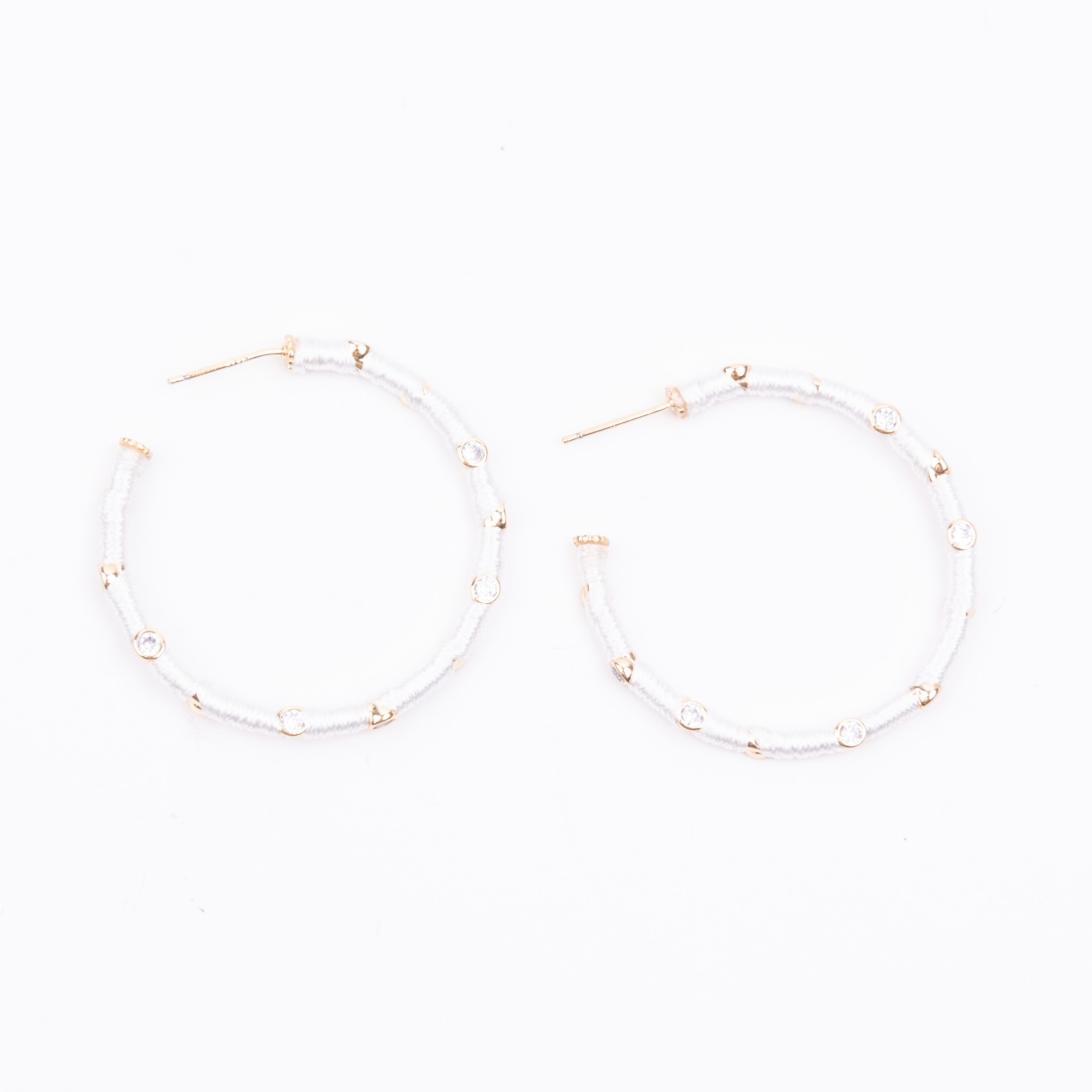 LARGE SILK WRAPPED EARRINGS – shelleytaylor