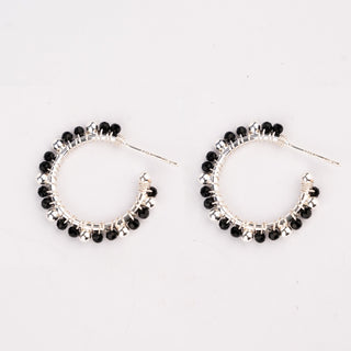 SMALL SILVER BALL HOOPS