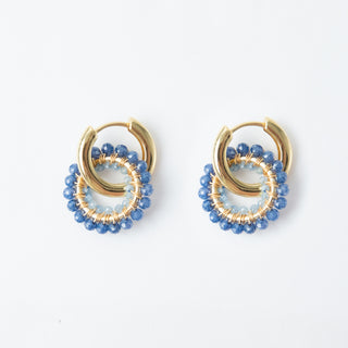 IOLITE DOUBLE WRAPPED CHARM