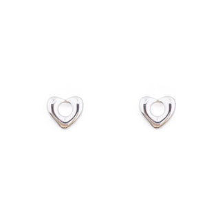 SILVER HEART HUGGIE CHARM