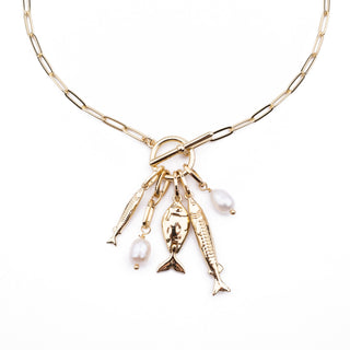 GONE FISHING PEARL NECKLACE
