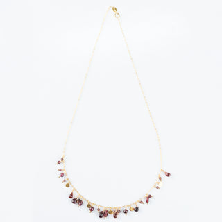 GARNET DROPS NECKLACE