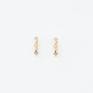 GOLD THREE CZ HUGGIES