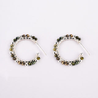 SMALL SILVER BALL HOOPS