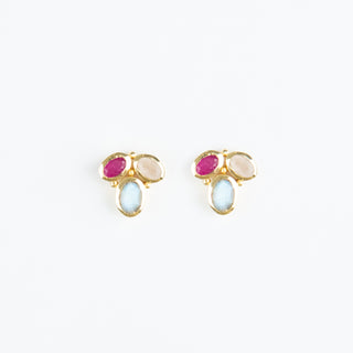 THREE GEMSTONE STUDS