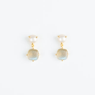 GEMSTONE PEARL STUD
