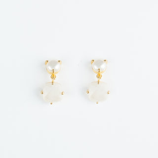 GEMSTONE PEARL STUD
