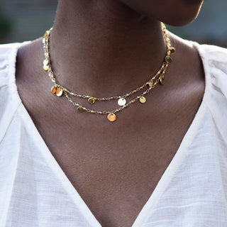 VILMA DISK NECKLACE - GOLD