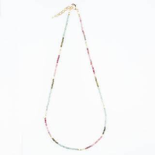 DELICATE PEARL TOURMALINE NECKLACE