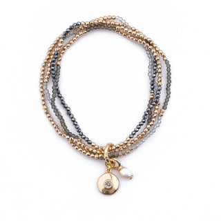 GOLD BLACK HAYLEY BRACELET