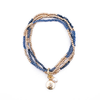 GOLD WINTER BLUE HAYLEY NECKLACE