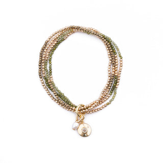 GOLD WINTER GREEN HAYLEY BRACELET