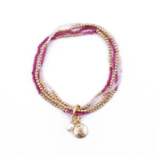 GOLD SUMMER PINK HAYLEY BRACELET