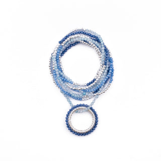 SILVER SUMMER BLUE HAYLEY NECKLACE