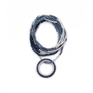 SILVER WINTER BLUE HAYLEY NECKLACE