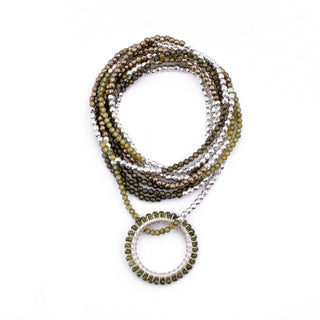 SILVER WINTER GREEN HAYLEY NECKLACE