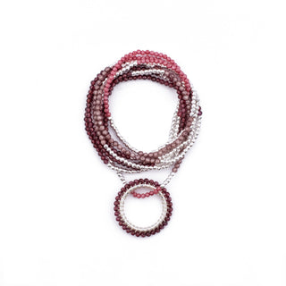 SILVER WINTER PINK HAYLEY NECKLACE