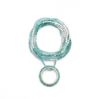 SILVER SUMMER GREEN HAYLEY NECKLACE