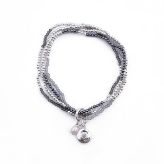 SILVER BLACK HAYLEY BRACELET