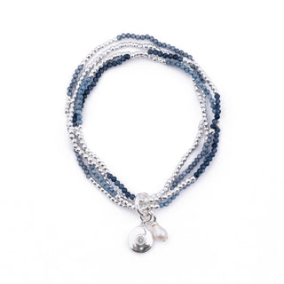SILVER WINTER BLUE HAYLEY NECKLACE