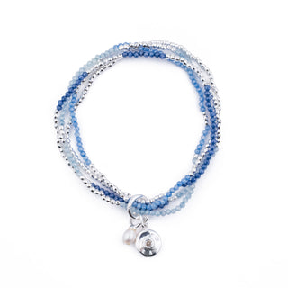 SILVER SUMMER BLUE HAYLEY NECKLACE