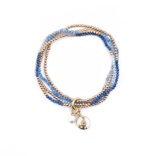 GOLD SUMMER BLUE HAYLEY BRACELET