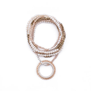 SILVER CHAMPAGNE HAYLEY NECKLACE
