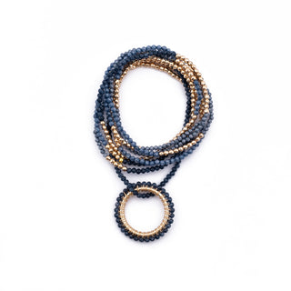 GOLD WINTER BLUE HAYLEY NECKLACE