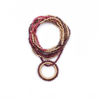 GOLD WINTER PINK HAYLEY NECKLACE