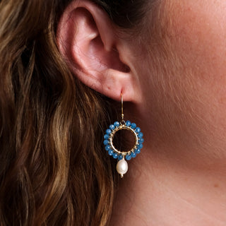 SMALL ROUND PEARL DROP EARRINGS