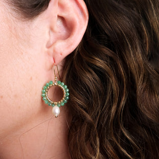 SMALL ROUND PEARL DROP EARRINGS