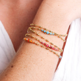 RESORT STAGGERED GEM NECKLACE