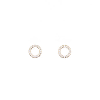 GOLD CIRCLE CZ STUDS