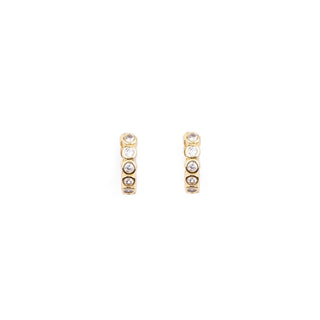 GOLD ROUND CZ HUGGIES