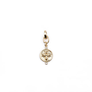 GOLD BEE COIN LONG CHARM