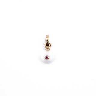 WHITE GEMSTONE SHORT CHARM