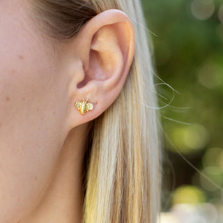 GOLD BEE STUDS