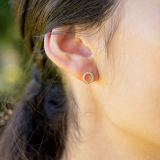 GOLD CIRCLE CZ STUDS