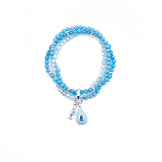 BLUE JADE TRIPLE STRETCH BRACELET