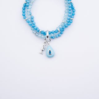 BLUE JADE TRIPLE STRETCH BRACELET