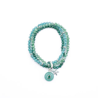 GREEN JADE TRIPLE STRETCH BRACELET