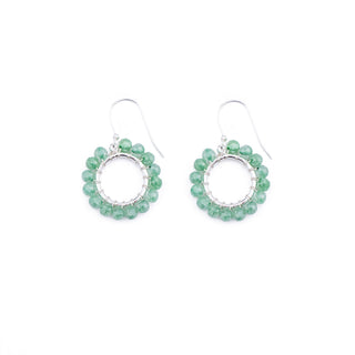 GREEN GEM RING EARRINGS