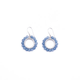BLUE GEM RING EARRINGS